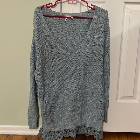 Urban Outfitters Knit Deep V Neck Sweater - Picture 1 of 5
